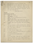 Over 130pp. of Moe Howard's Non-Stooge Comedic Skits & Outlines, Some With Moe's Handwritten Notes -- Includes His Annotated Script for Skit Co-Starring Walt Disney -- Varying Sizes, Good to Very Good